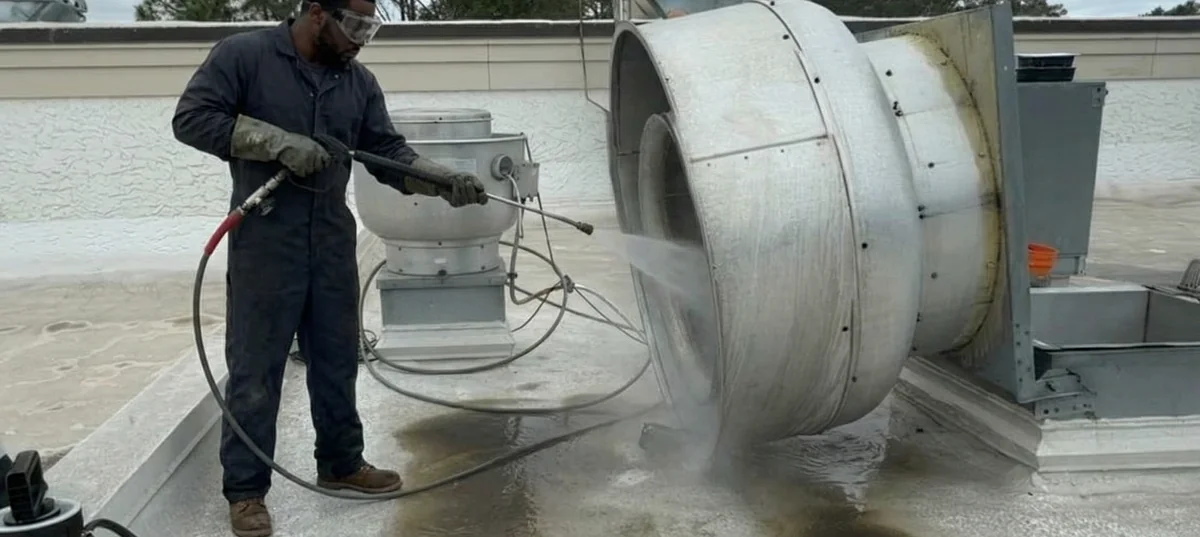 New Orleans Hood Cleaning technician at work